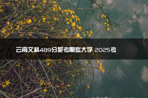 云南文科489分能考哪些大学 2025考生稳上的大学名单