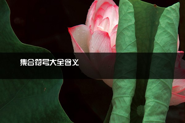 集合符号大全含义