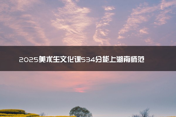 2025美术生文化课534分能上湖南师范大学吗