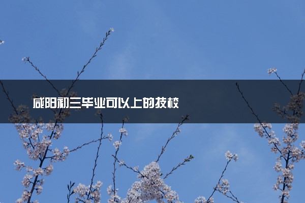 咸阳初三毕业可以上的技校