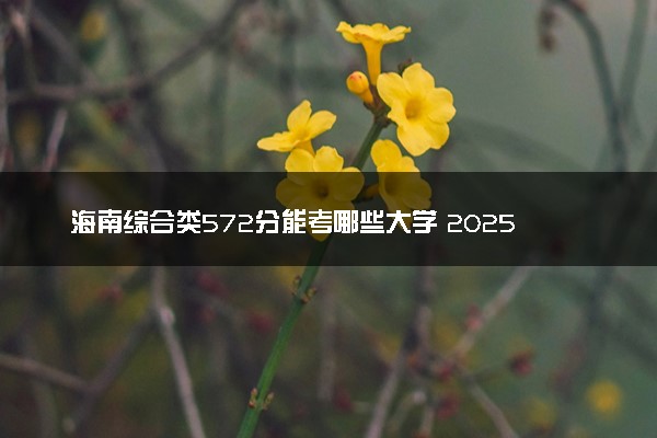 海南综合类572分能考哪些大学 2025考生稳上的大学名单
