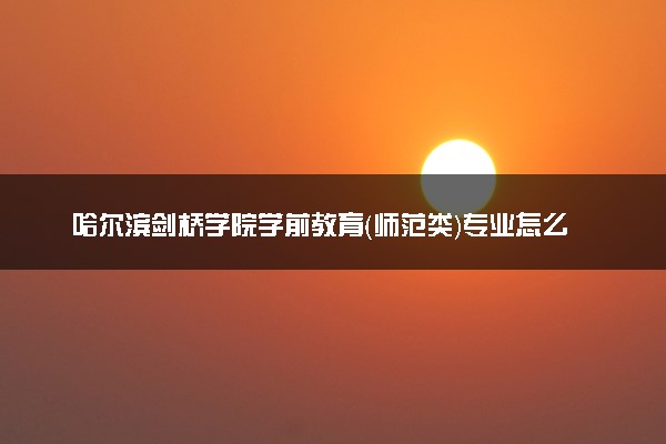 哈尔滨剑桥学院学前教育（师范类）专业怎么样 录取分数线多少