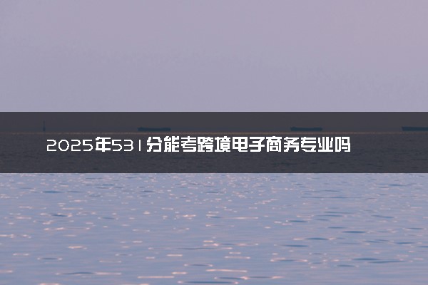 2025年531分能考跨境电子商务专业吗 531分跨境电子商务专业大学推荐