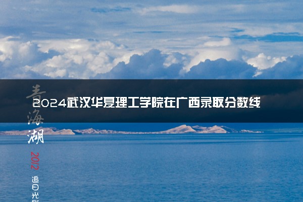 2024武汉华夏理工学院在广西录取分数线 各专业分数及位次