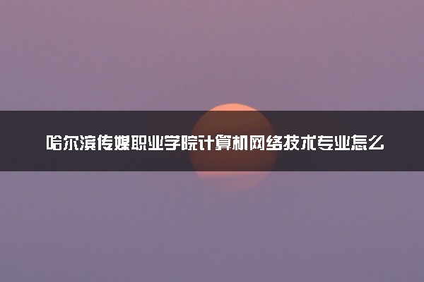 哈尔滨传媒职业学院计算机网络技术专业怎么样 录取分数线多少