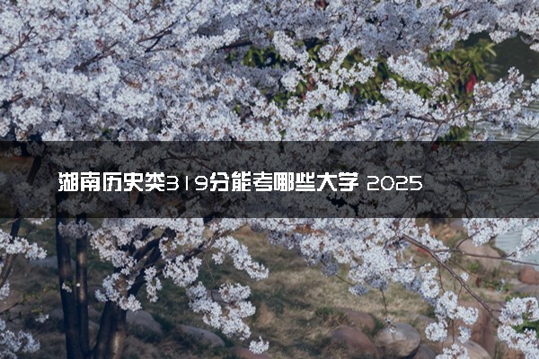 湖南历史类319分能考哪些大学 2025考生稳上的大学名单