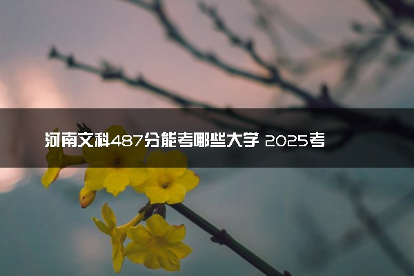 河南文科487分能考哪些大学 2025考生稳上的大学名单