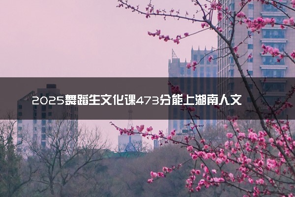 2025舞蹈生文化课473分能上湖南人文科技学院吗