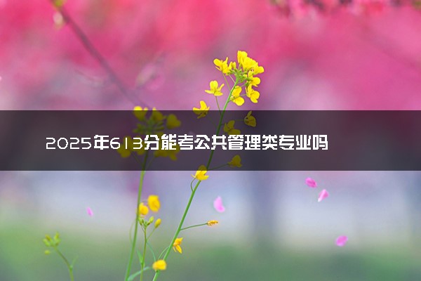 2025年613分能考公共管理类专业吗 613分公共管理类专业大学推荐