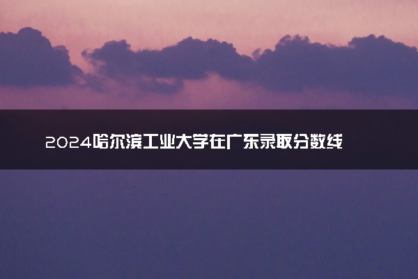 2024哈尔滨工业大学在广东录取分数线 各专业分数及位次