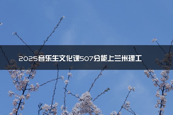 2025音乐生文化课507分能上兰州理工大学吗