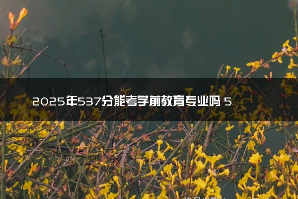 2025年537分能考学前教育专业吗 537分学前教育专业大学推荐