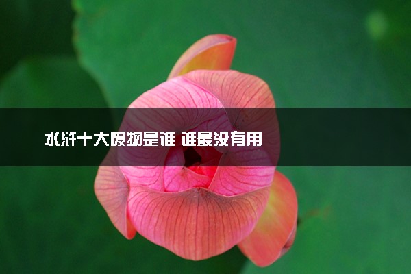 水浒十大废物是谁 谁最没有用