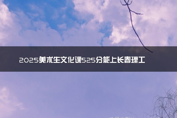 2025美术生文化课525分能上长春理工大学吗