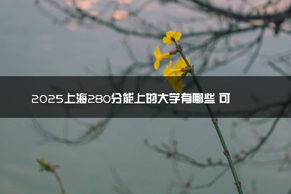 2025上海280分能上的大学有哪些 可以报考院校名单