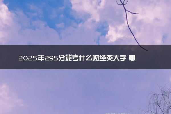 2025年295分能考什么财经类大学 哪些大学值得报