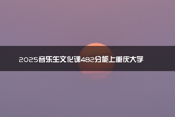 2025音乐生文化课482分能上重庆大学吗