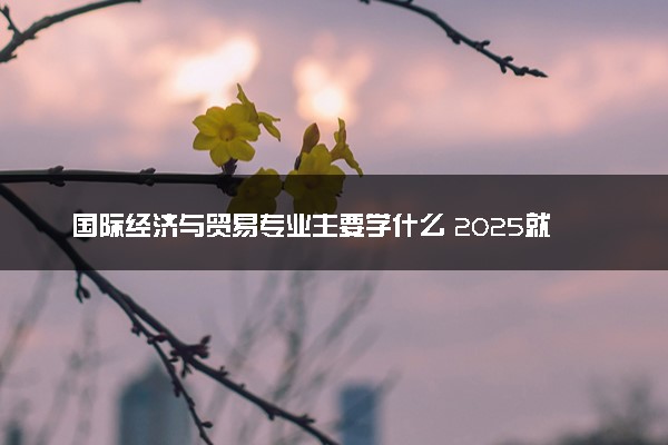 国际经济与贸易专业主要学什么 2025就业前景怎么样