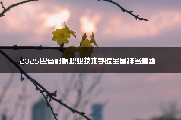 2025巴音郭楞职业技术学院全国排名最新 录取分数线是多少