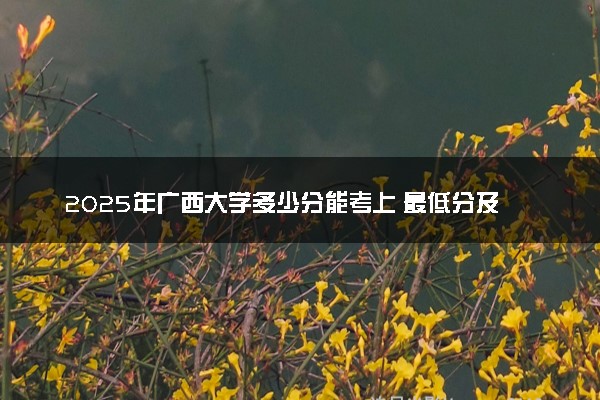 2025年广西大学多少分能考上 最低分及位次