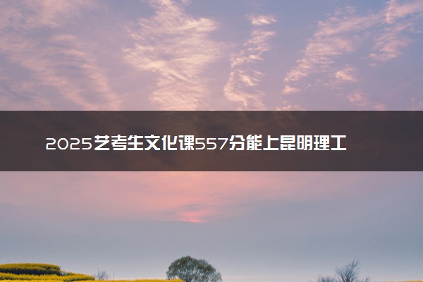 2025艺考生文化课557分能上昆明理工大学吗