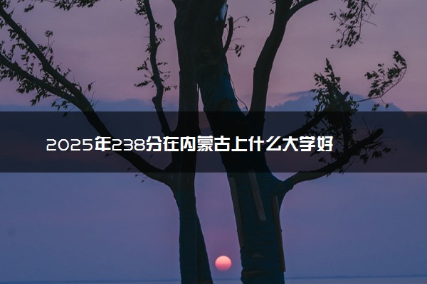 2025年238分在内蒙古上什么大学好 近三年录取分数线是多少