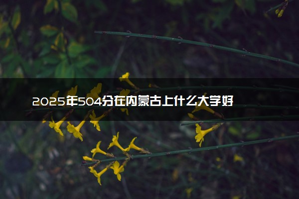 2025年504分在内蒙古上什么大学好 近三年录取分数线是多少