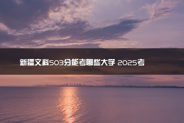 新疆文科503分能考哪些大学 2025考生稳上的大学名单