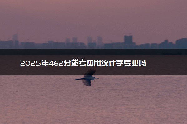 2025年462分能考应用统计学专业吗 462分应用统计学专业大学推荐