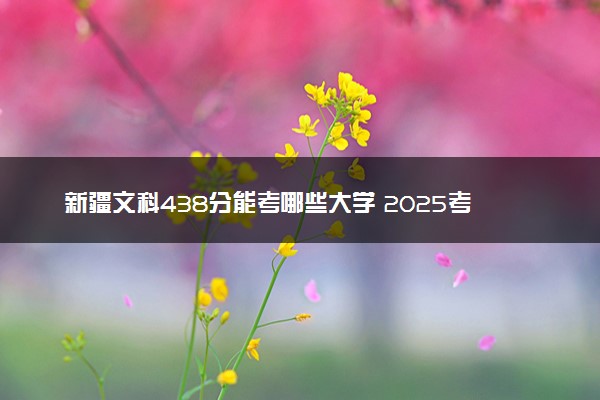 新疆文科438分能考哪些大学 2025考生稳上的大学名单