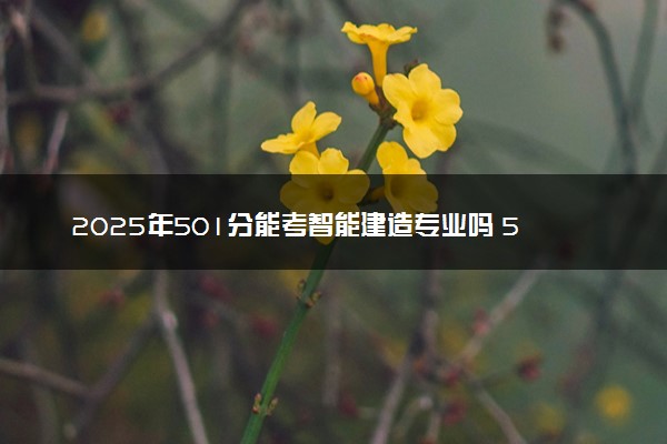 2025年501分能考智能建造专业吗 501分智能建造专业大学推荐