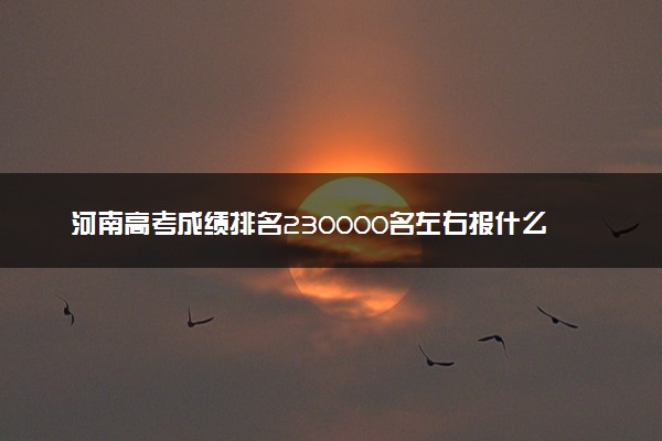 河南高考成绩排名230000名左右报什么大学好（2025年参考）