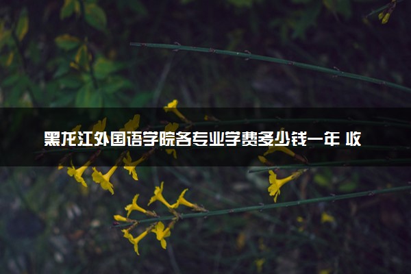 黑龙江外国语学院各专业学费多少钱一年 收费标准是什么
