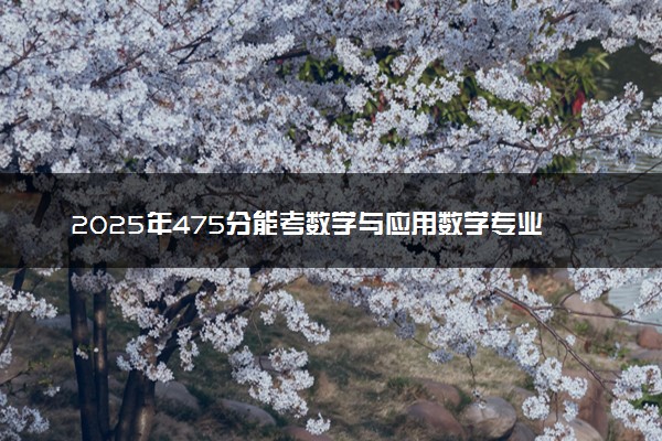 2025年475分能考数学与应用数学专业吗 475分数学与应用数学专业大学推荐