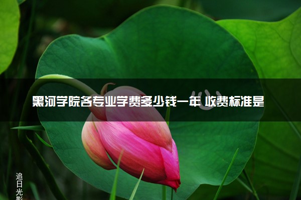 黑河学院各专业学费多少钱一年 收费标准是什么