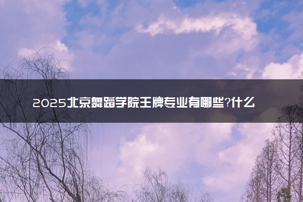 2025北京舞蹈学院王牌专业有哪些？什么专业好还就业前景广阔