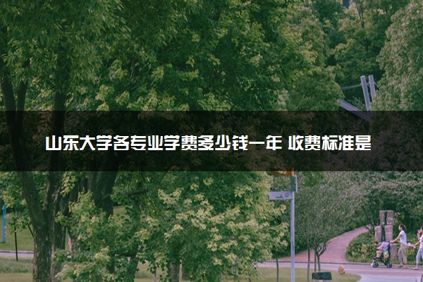 山东大学各专业学费多少钱一年 收费标准是什么