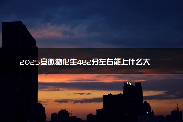 2025安徽物化生482分左右能上什么大学 可以报考的院校名单