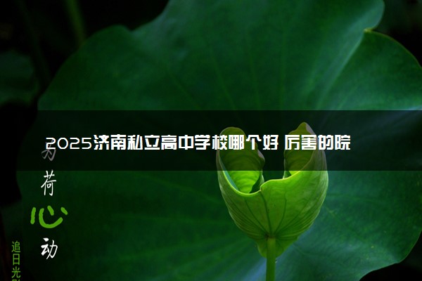 2025济南私立高中学校哪个好 厉害的院校推荐