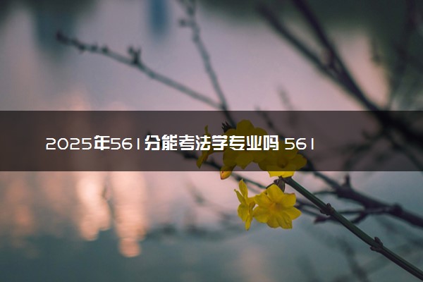 2025年561分能考法学专业吗 561分法学专业大学推荐
