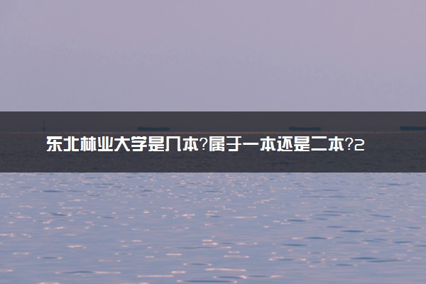 东北林业大学是几本？属于一本还是二本？2025年分数线预测及报考建议