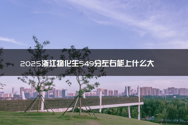 2025浙江物化生549分左右能上什么大学 可以报考的院校名单