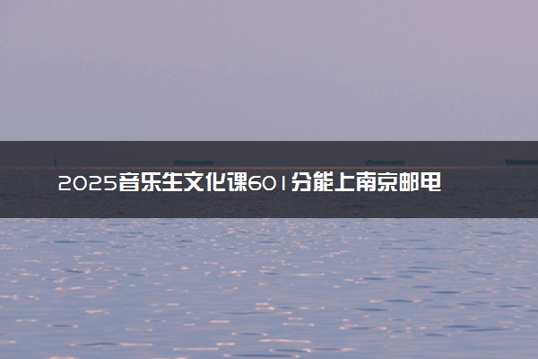 2025音乐生文化课601分能上南京邮电大学吗