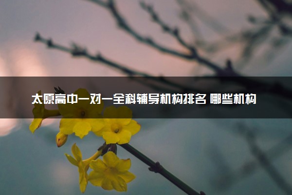 太原高中一对一全科辅导机构排名 哪些机构比较好