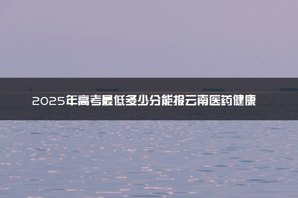 2025年高考最低多少分能报云南医药健康职业学院？附云南医药健康职业学院历年录取分数线及位次