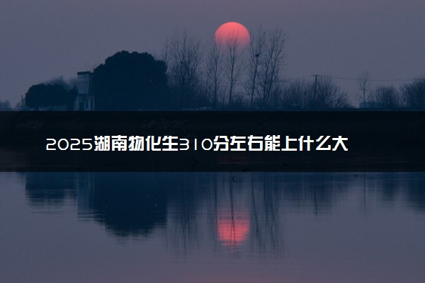 2025湖南物化生310分左右能上什么大学 可以报考的院校名单