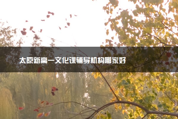 太原新高一文化课辅导机构哪家好