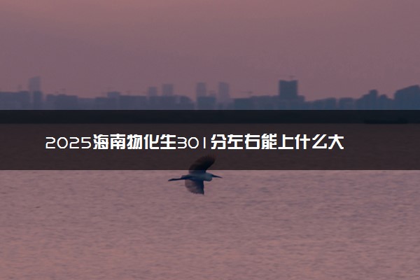 2025海南物化生301分左右能上什么大学 可以报考的院校名单