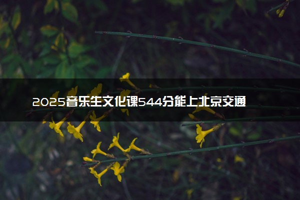 2025音乐生文化课544分能上北京交通大学吗