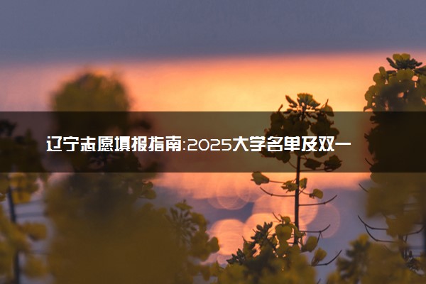 辽宁志愿填报指南：2025大学名单及双一流、985、211大学汇总